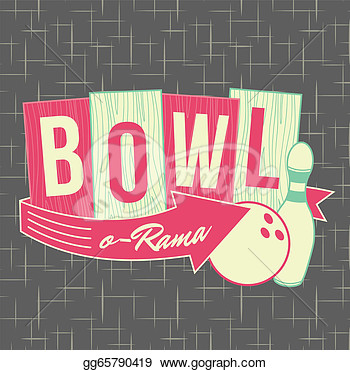 Clipart   1950s Bowling Style Logo Design   All Fonts Shown Are For    