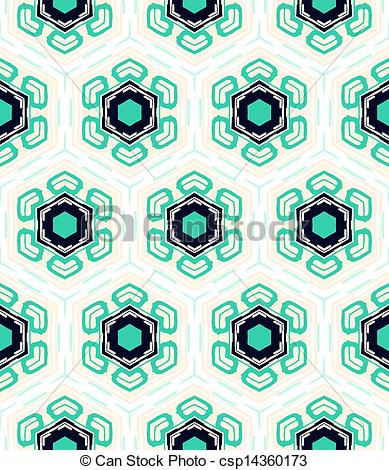 Flowers In 1950s Style   Geometrical    Csp14360173   Search Clipart