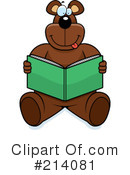 Bear Reading Clipart