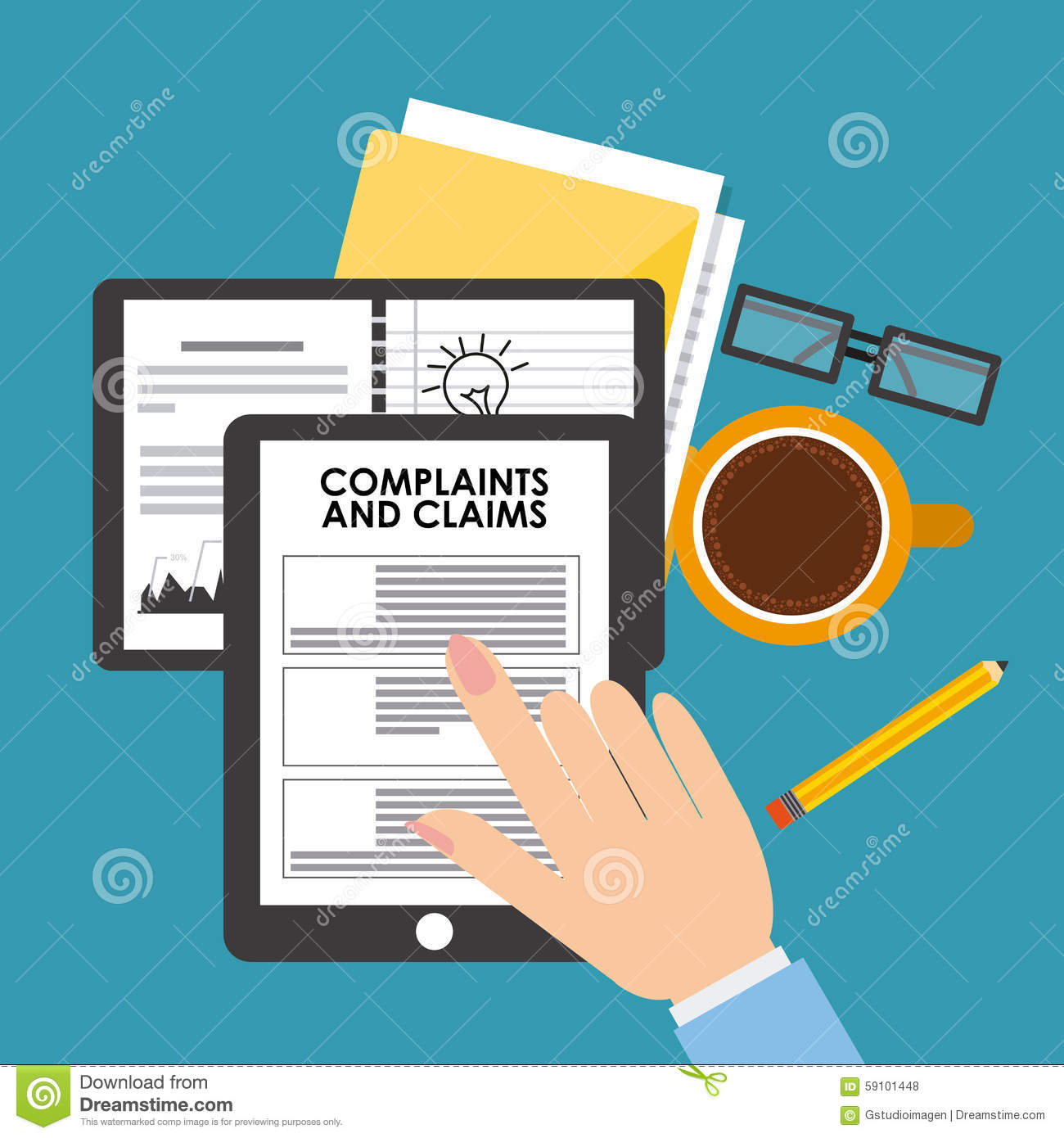 Complaints And Claims Design Vector Illustration Eps10 Graphic