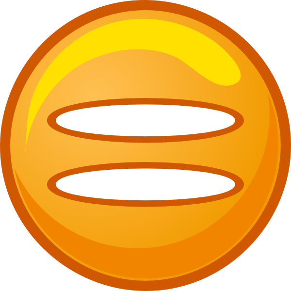 Equals Sign Orange Round Icon Clip Art At Clker Com   Vector Clip Art    