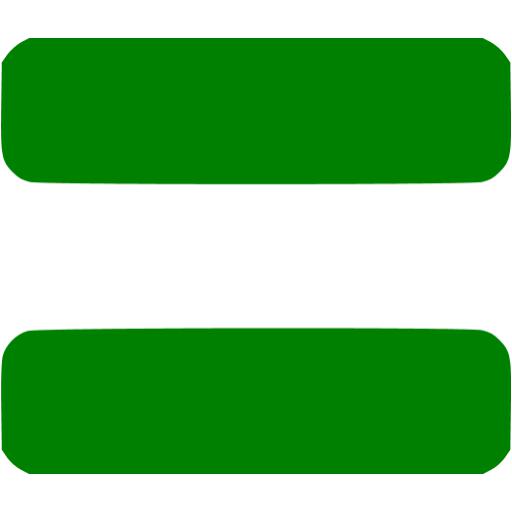 Green Equal Sign Green Equal Sign 2 Icon
