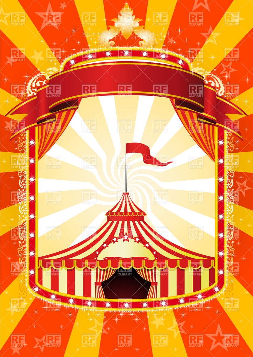 Banner And Big Top Circus Download Royalty Free Vector Clipart  Eps
