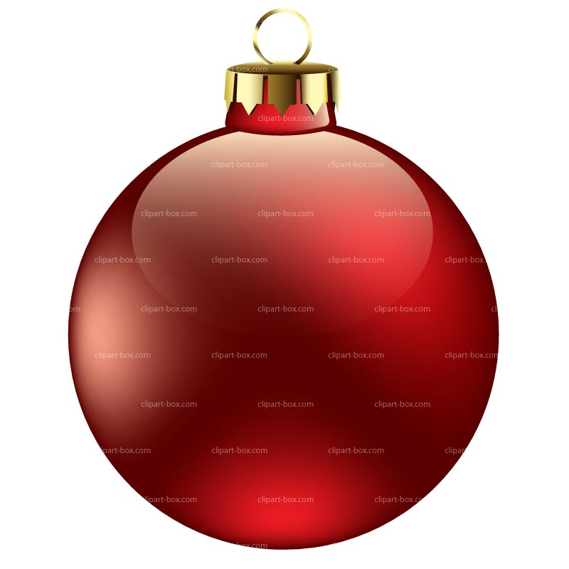 Clipart Christmas Ball   Red   Royalty Free Vector Design