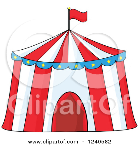 Clipart Of A Big Top Circus Tent   Royalty Free Vector Illustration By