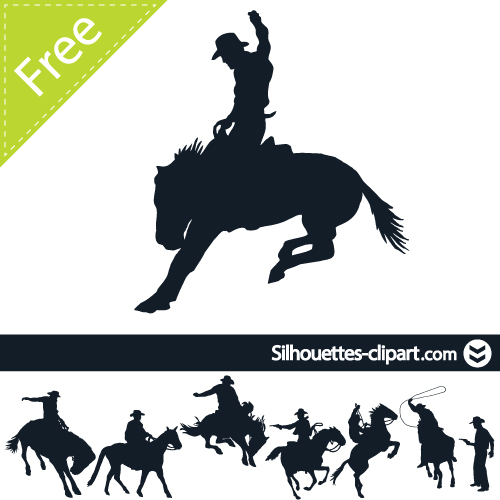 Cowboy Silhouettesilhouettes Clipart   Silhouettes Clipart