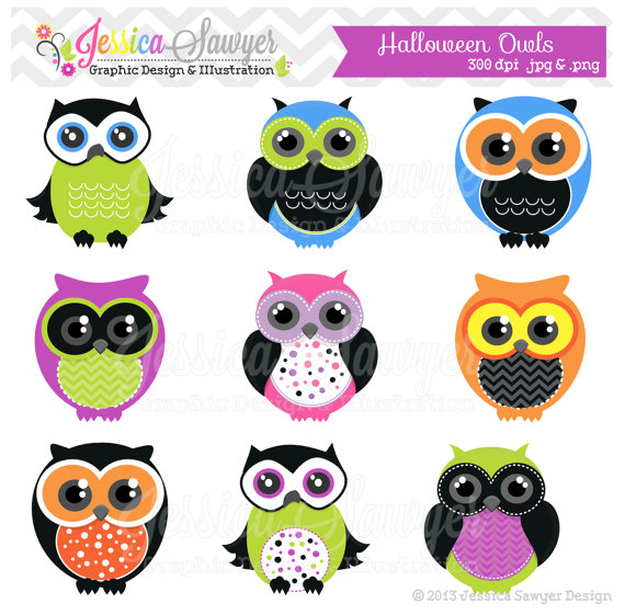 Owl Clipart Orange And Black Clip Art Halloween Party Printable