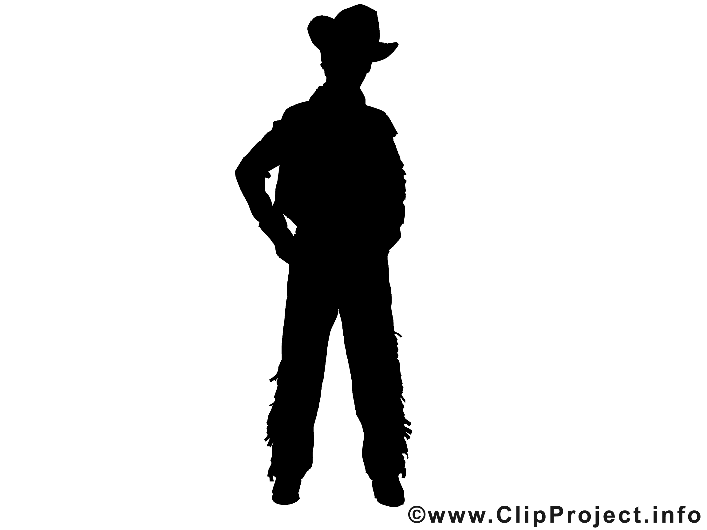 Silhouette Cowboy Clipart