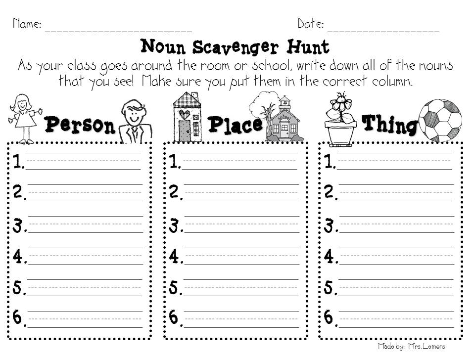 Step Into 2nd Grade With Mrs  Lemons  Nouns And Mudge