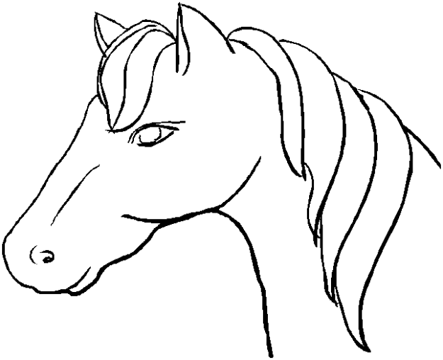 Animal Stronger  Horse Head  Coloring To Print