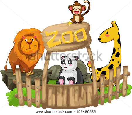 Animal Zoo Vector   106480532   Shutterstock