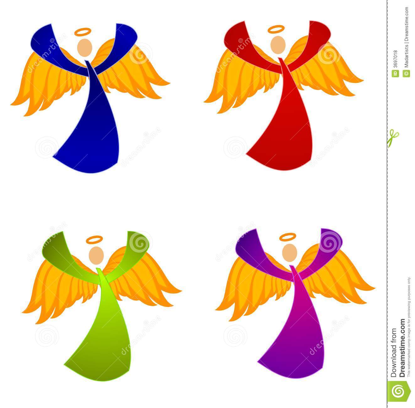 Variety Of Christmas Angels Clip Art Royalty Free Stock Photos   Image
