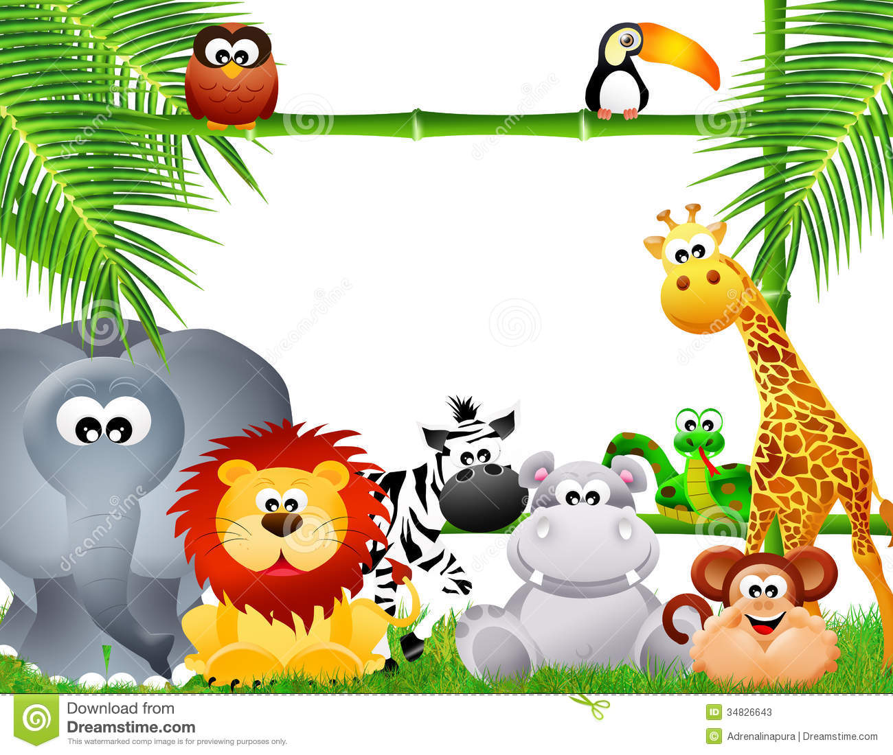 Zoo Clipart Zoo Animals Cartoon Stock