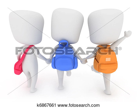 Clipart   Going To School  Fotosearch   Search Clip Art Illustration