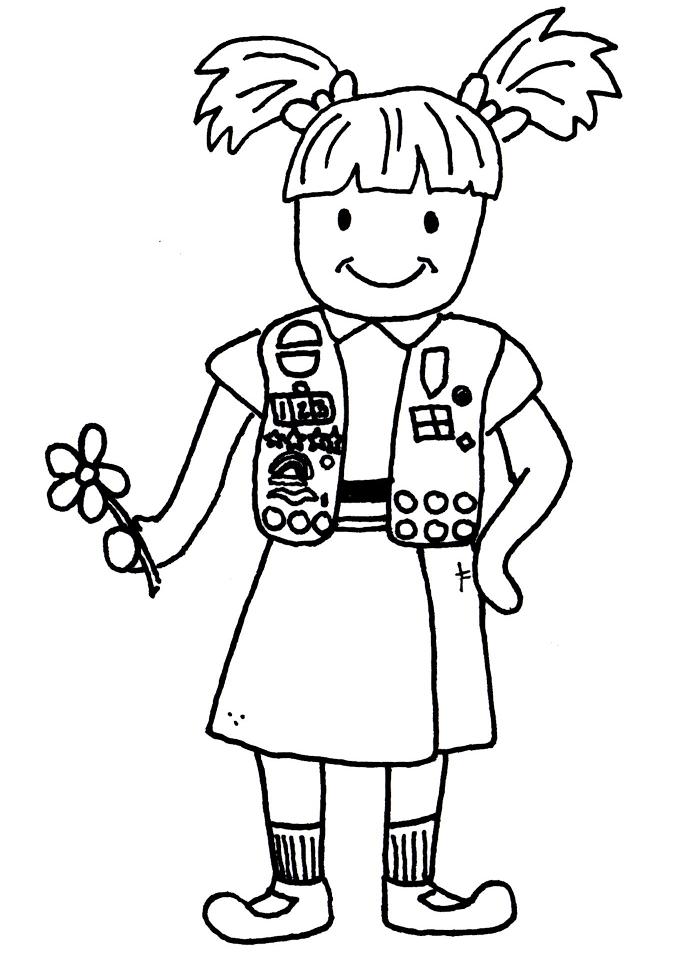 Daisy Girl Scout Coloring Pages 550   Free Printable Coloring Pages