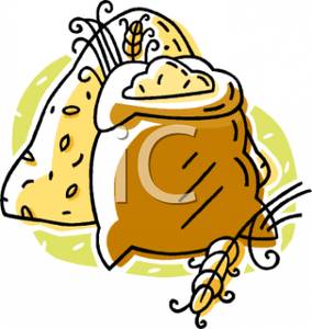 Sack Of Wheat Grain   Royalty Free Clipart Picture