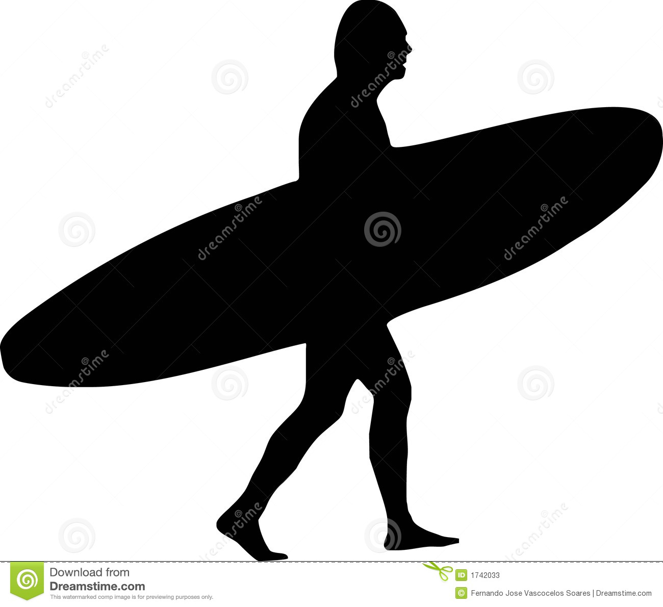 Surfer With Longboard Stock Photos   Image  1742033