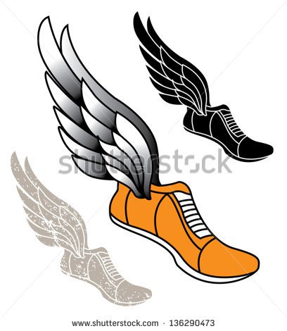 Track Shoe Cartoon Track Athletic Sports Running