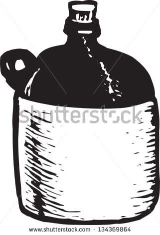 Moonshine Jar Clipart Black And White Vector Illustration Of Moonshine