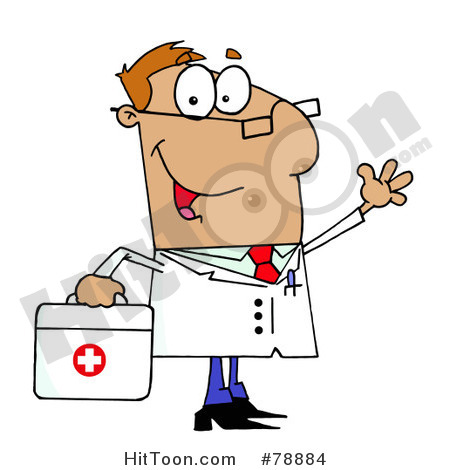 Doctor Clipart  78884  Tan Cartoon Doctor Man Carrying His Medical Bag
