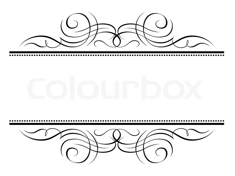Vignette Ornamental Penmanship Decorative Frame   Vector   Colourbox