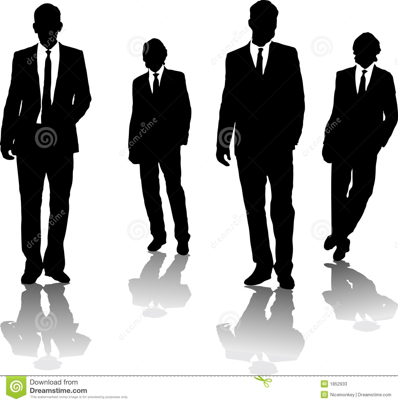 Man In Suit And Tie Clipart Silhouette Men Suit Tie Stock