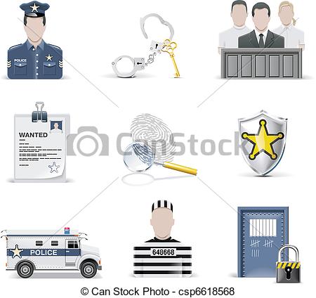 Vector Law And Order Icon Set  P 2   Csp6618568