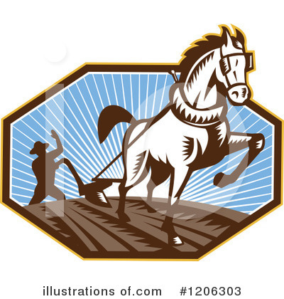 Horse And Plow Clip Art