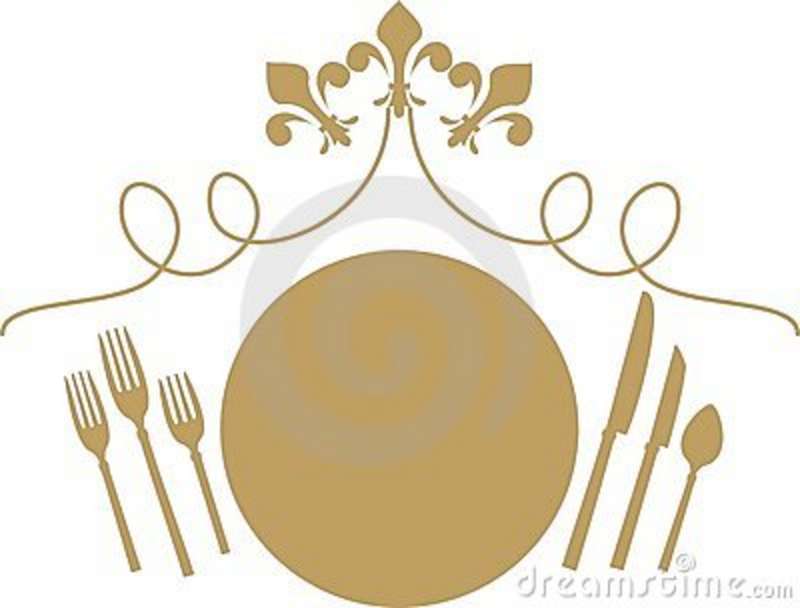 Table Setting With Food Clipart