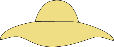 Yellow Sun Hat Clip Art   Womens Floppy Yellow Sun Hat  This Is A
