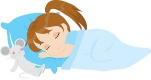 Child Clipart Image   Young Girl Sleeping