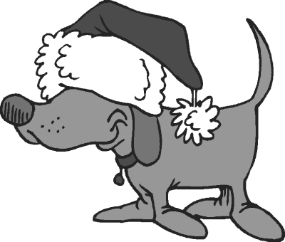 Dog In Santa Hat   Http   Www Wpclipart Com Animals Dogs Cartoon Dogs