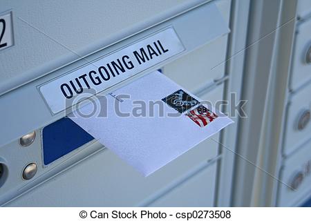 Pictures Of Outgoing Mail 1   Outgoing Mail With Stamp Csp0273508
