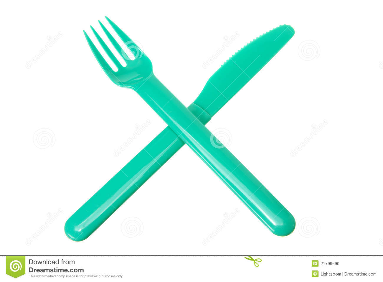 Plastic Fork And Knife Stock Photo   Image  21799690