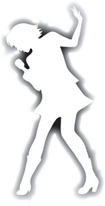 Singer Clipart Image   The Silhouette Of A Female Singer