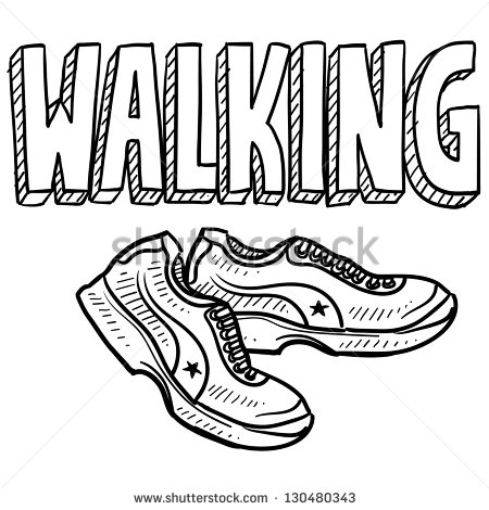 Style Walking Sports Illustration  Includes Text And Tennis Shoes