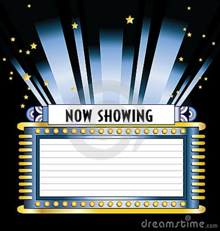 Theater Marquee Clip Art   Art Deco Style Broadway Movie Marquee With    