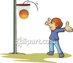 Boy Playing Basketball Royalty Free Clipart Picture
