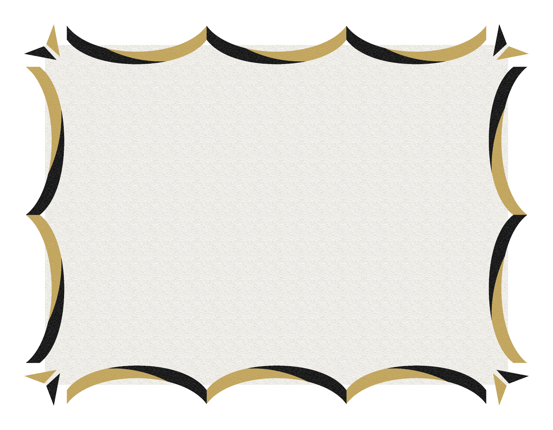Certificate Border 3 Black And Gold Png Png