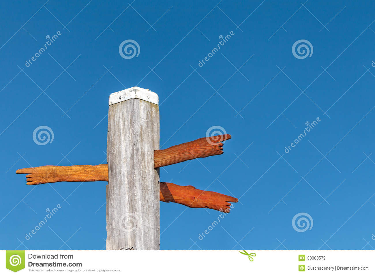 Direction Signs On A Beach Pole Stock Photography   Image  30080572
