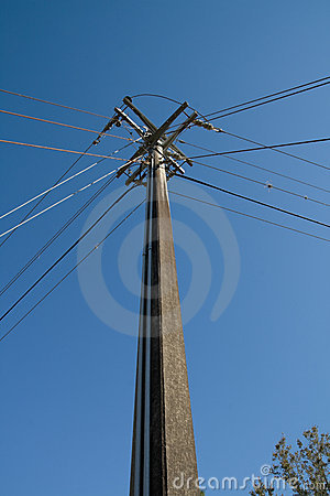 Power And Telephone Pole Intersection Stock Image   Image  5057391