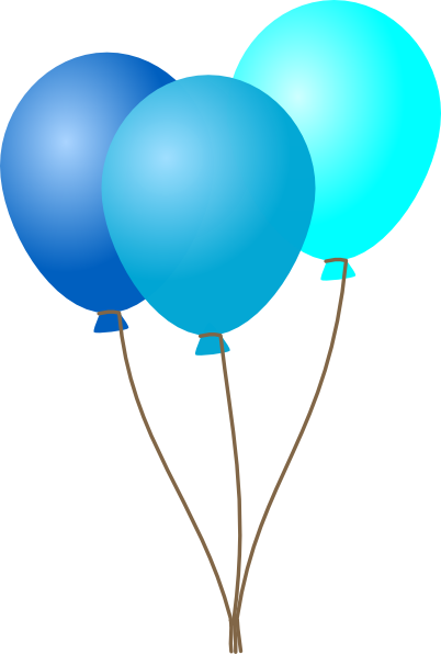 Emmas Blue Balloons Clip Art At Clker Com   Vector Clip Art Online