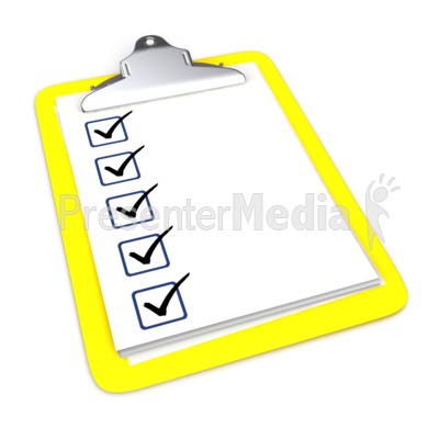 Clipboard With Five Checkmarks   Signs And Symbols   Great Clipart For