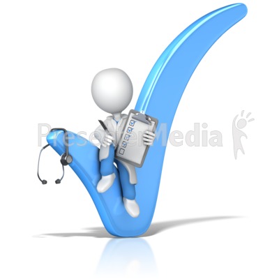 Doctor Sitting In Check Mark   Presentation Clipart   Great Clipart
