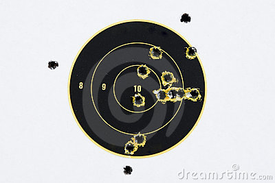 Target With Bullet Holes Stock Images   Image  2980284