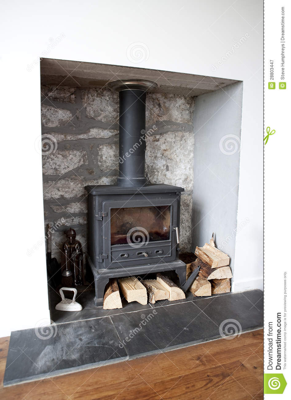 Wood Burner Log Burner Stove Fire  Royalty Free Stock Photography