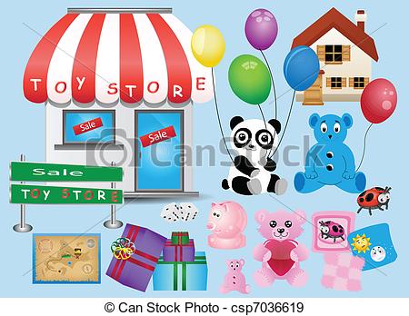 Eps Vectors Of Toy Store   Different Children S Toy Csp7036619    
