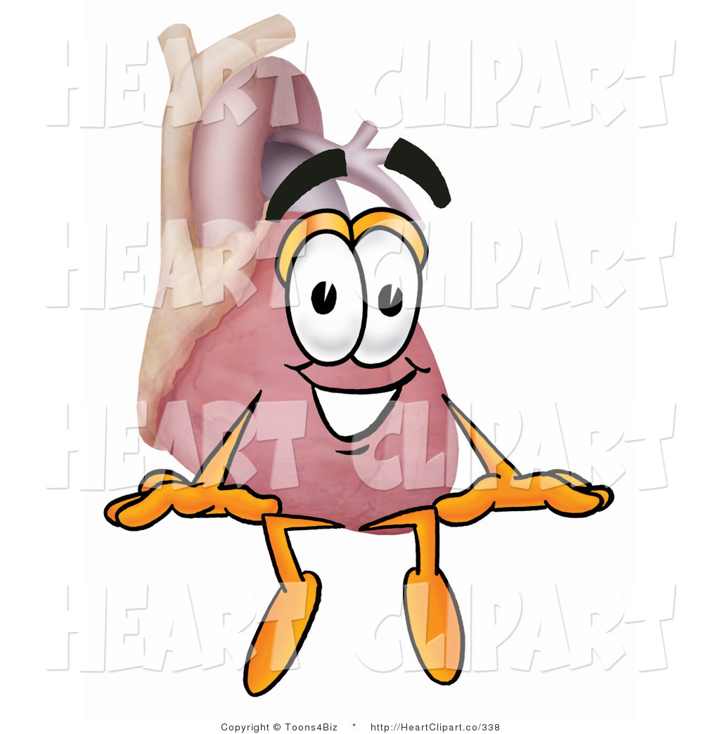 Heart Organ Mascot Cartoon Character Sitting Heart Clip Art Toons4biz