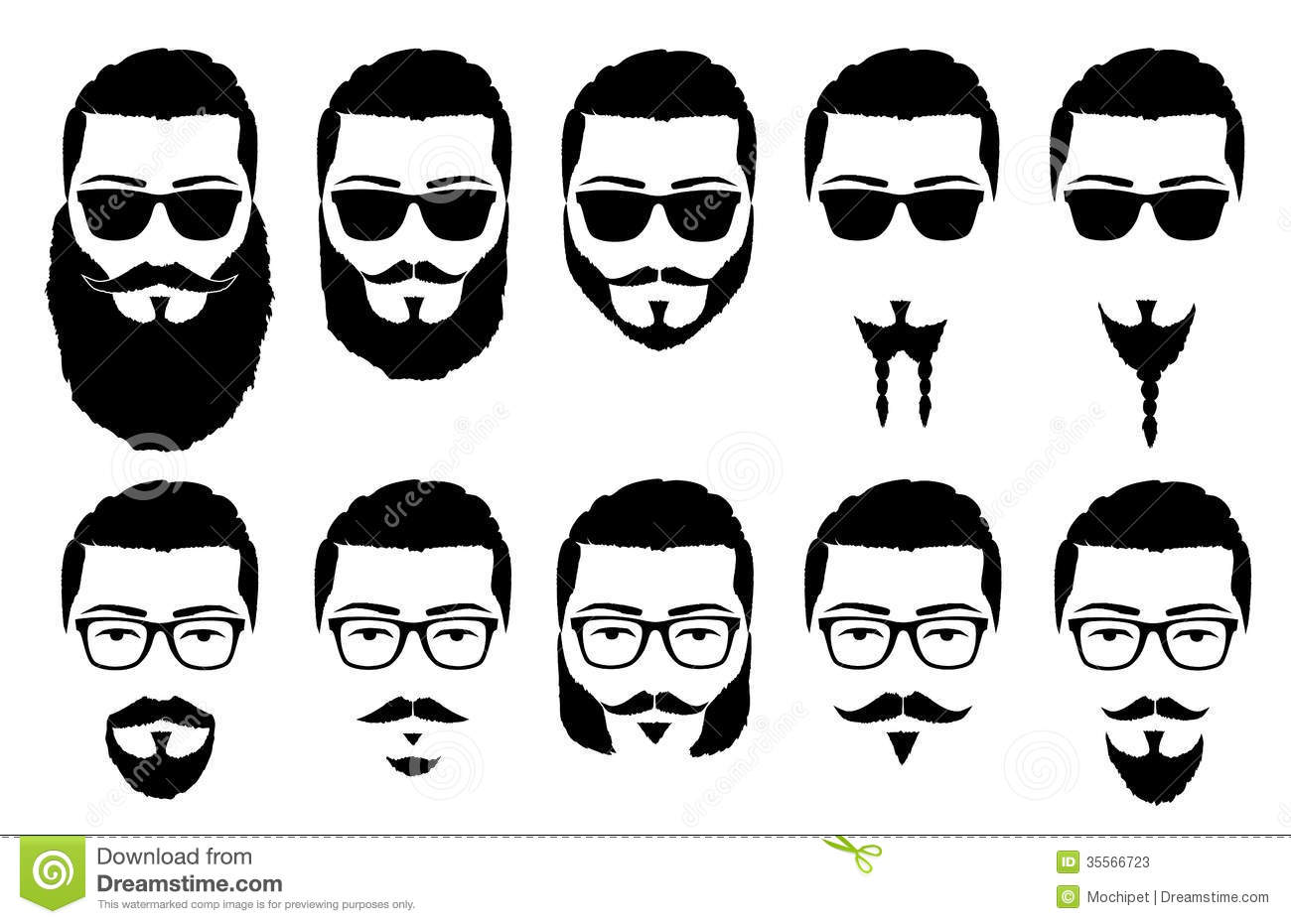 Mustaches And Beards Stock Photos   Image  35566723