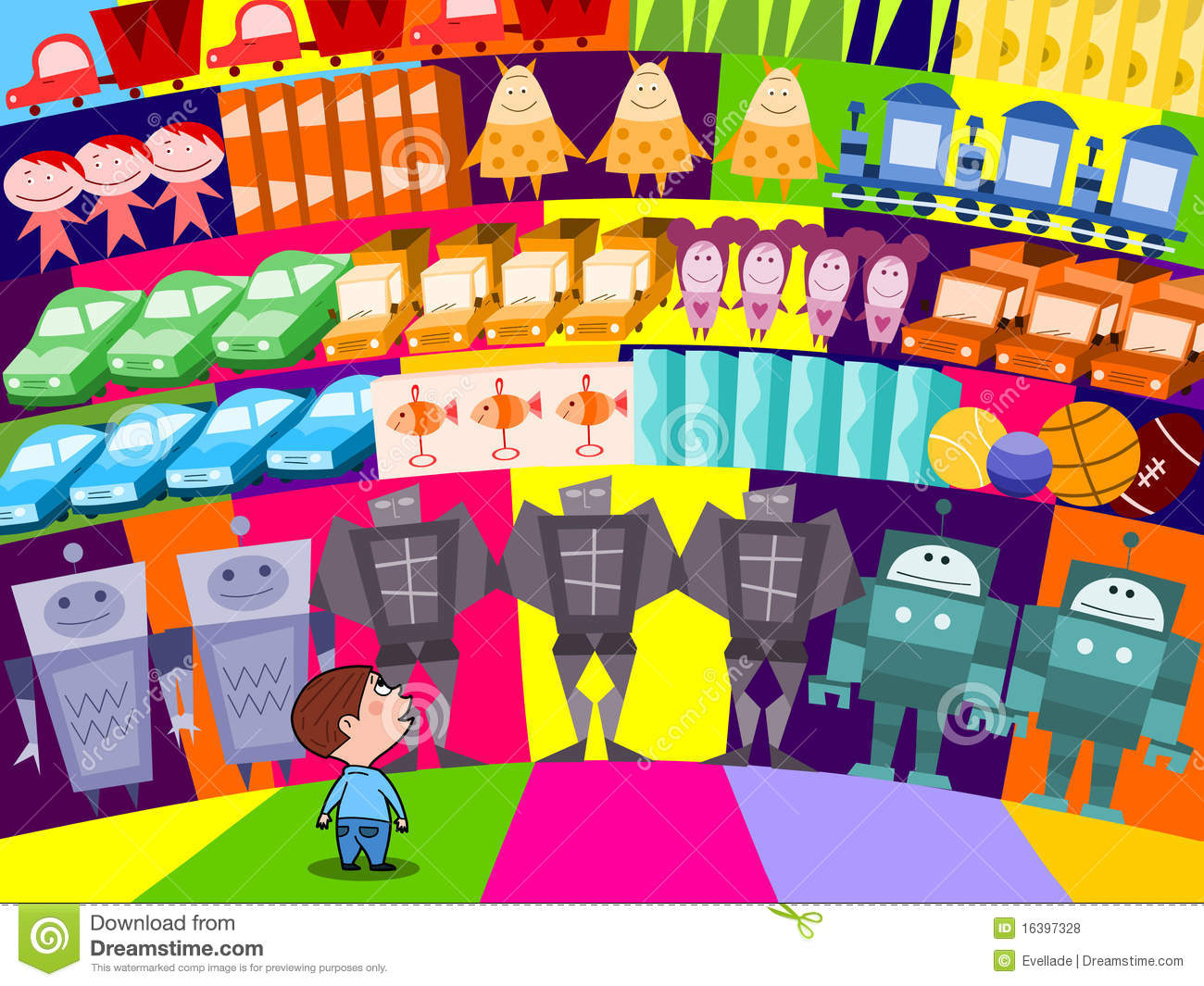 Toy Store Clipart Kid Choosing A Toy